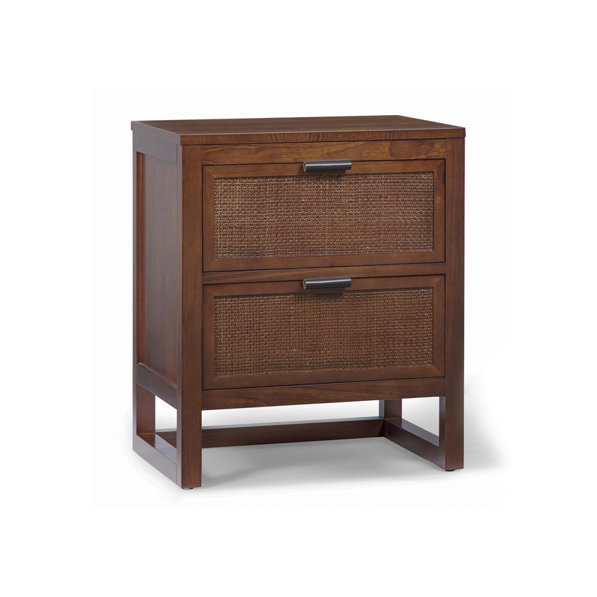 Hatteras Nightstand with 2 Deep Drawers for Bedroom Organization