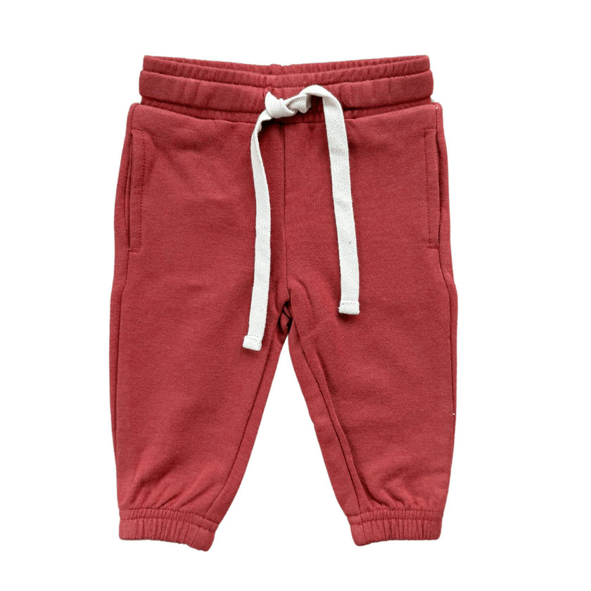 Boys Joggers in Berry Red