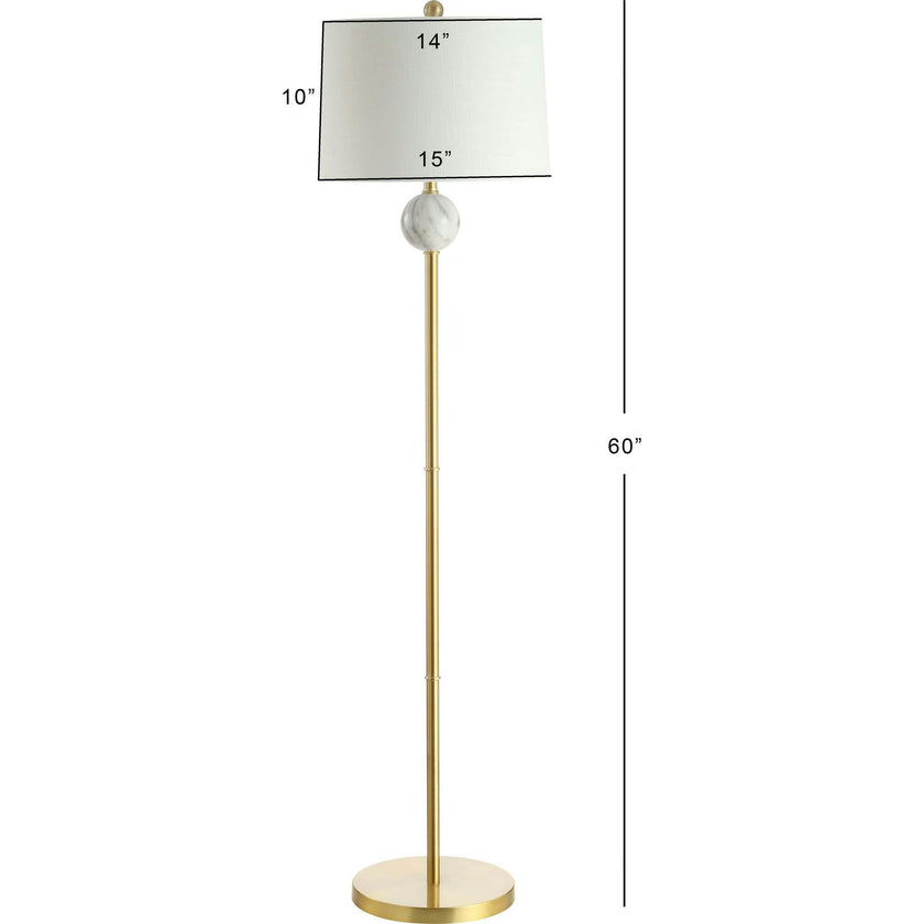 Vaughn 60" Modern Metal/Resin LED Floor Lamp