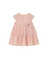 Pink Baby Dress With Glitter Bow