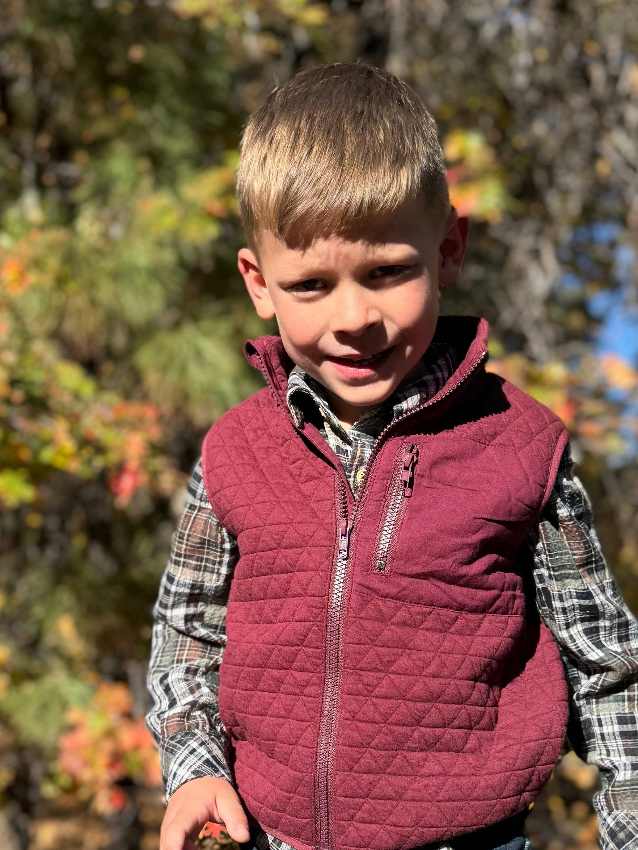 HUNTER burgundy padded vest
