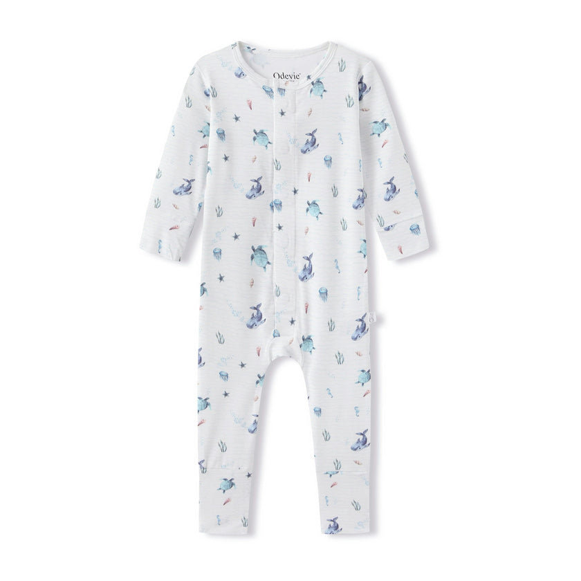 Bamboo Magnetic Footie Pajama - Le Bleu