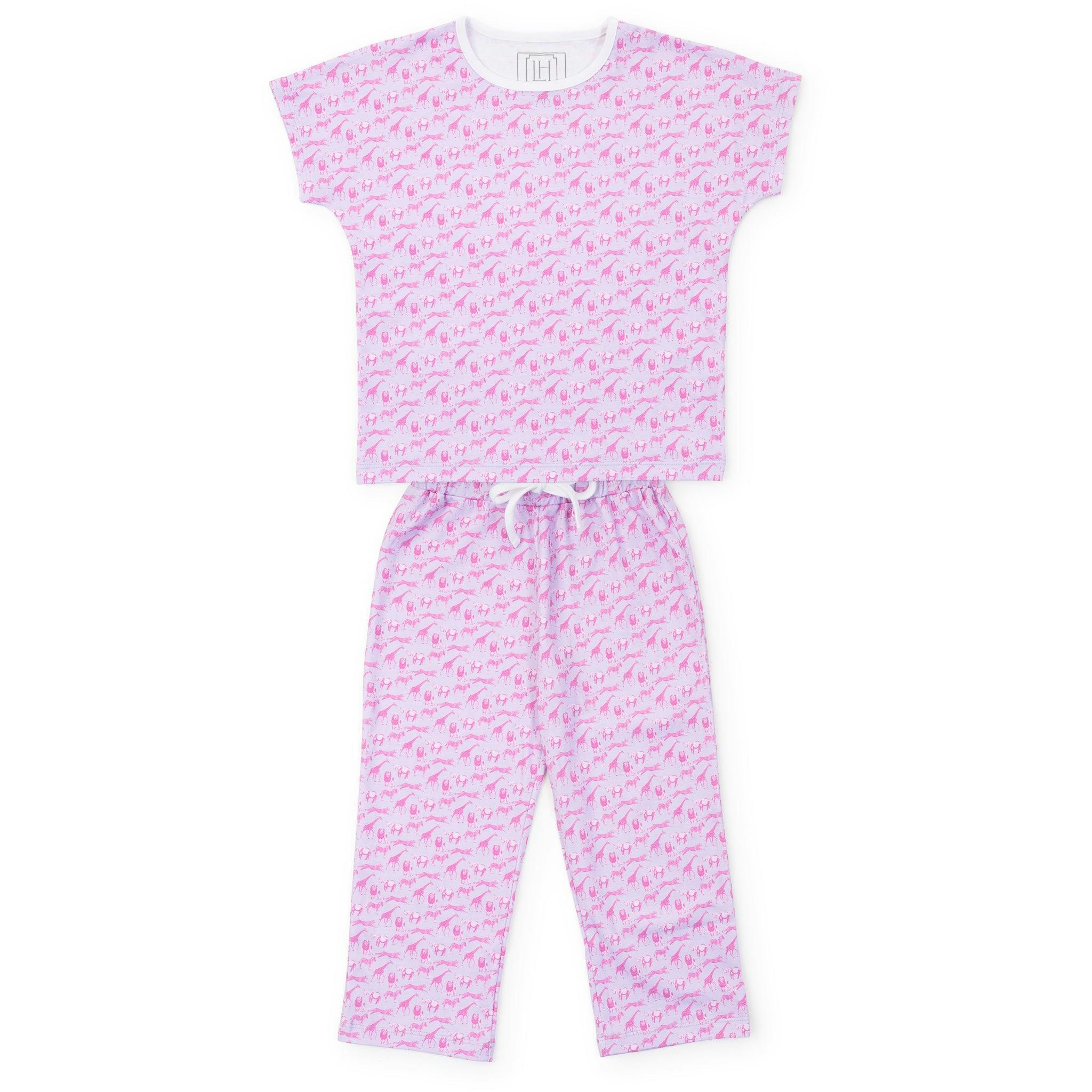 Merrick Girls' Pant Set - Pink Savanna Safari