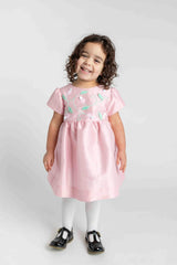Dupioni Dress With Flower Vines