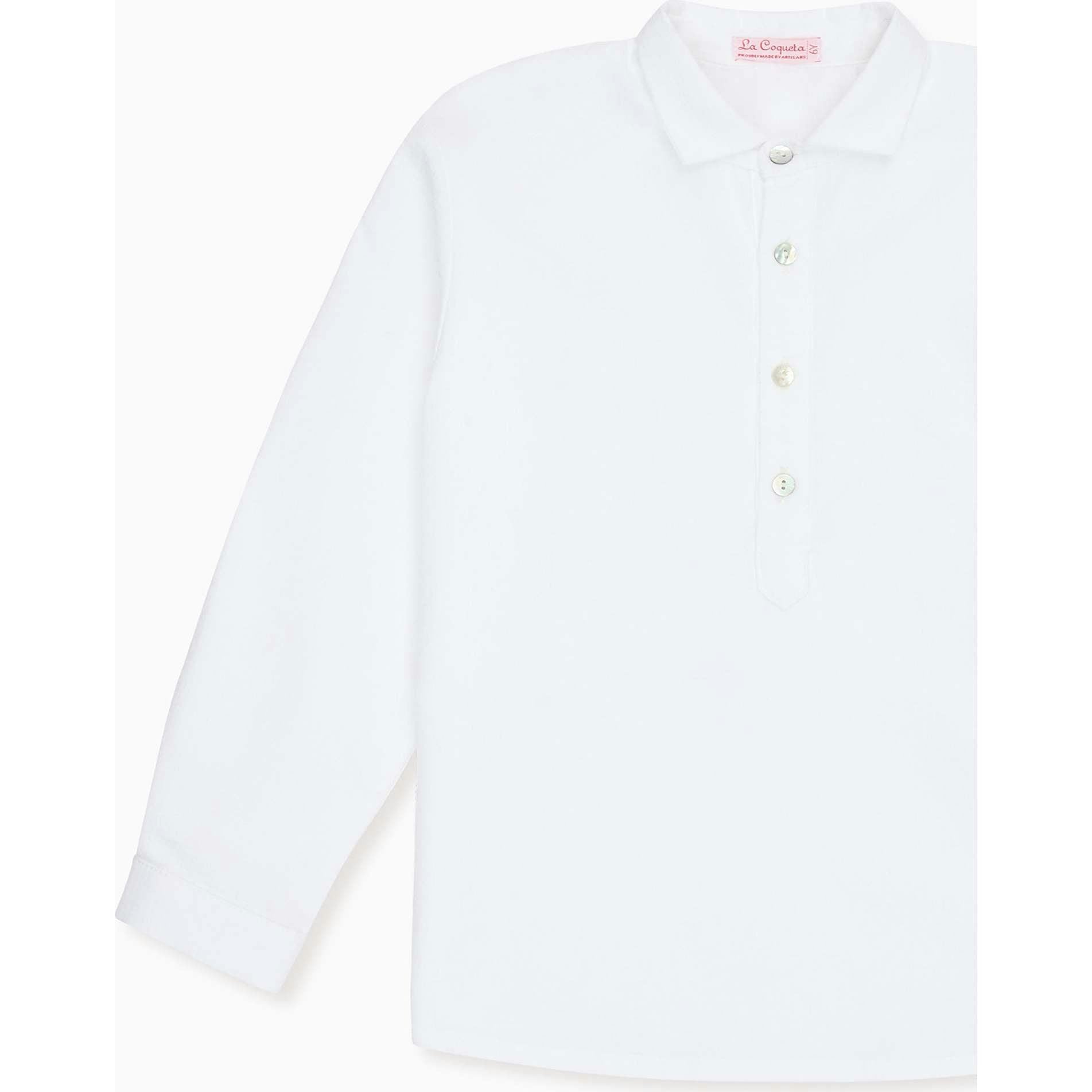 White Gingham Miguel Long Sleeve Boy Shirt