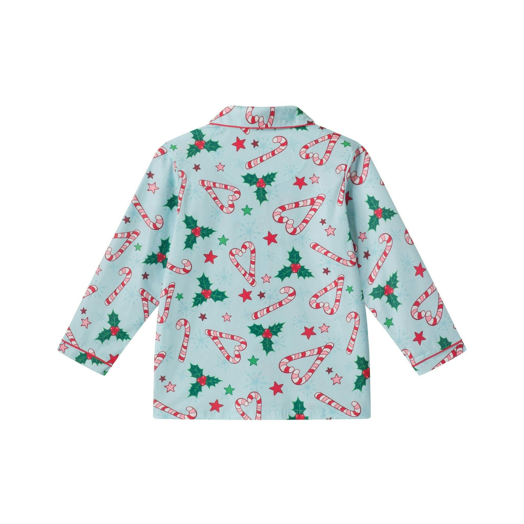 Girls & Tween Pajama Set | Candy Cane Hearts
