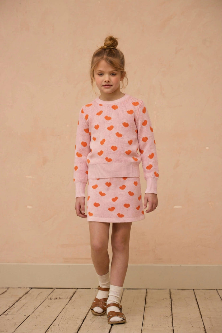 Love Hearts Jumper | Rose