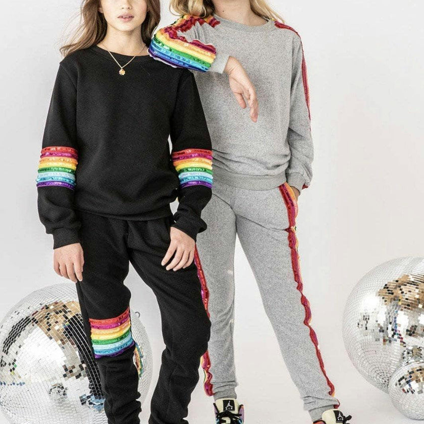 Sequin Rainbow Tracksuit Set