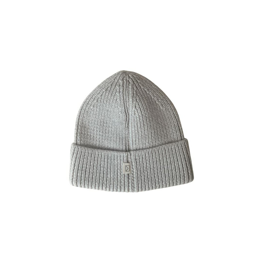 Merino Wool Beanie in Light Heather Gray