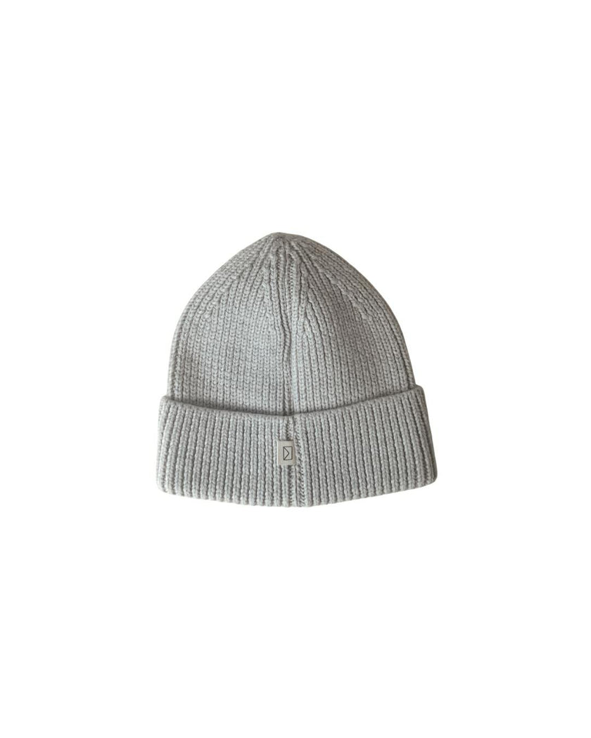 Merino Wool Beanie in Light Heather Gray