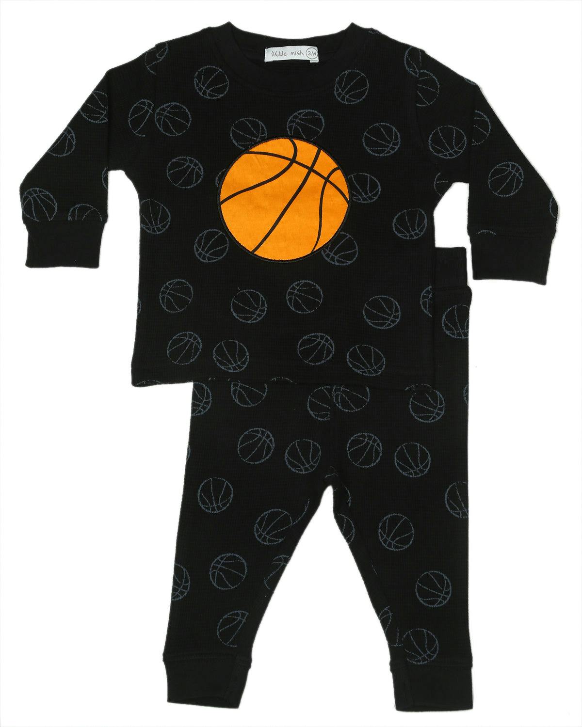 Baby Basketball Thermal Set - Black