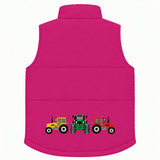 Richmond Embroidered Girl's Vest - Pink