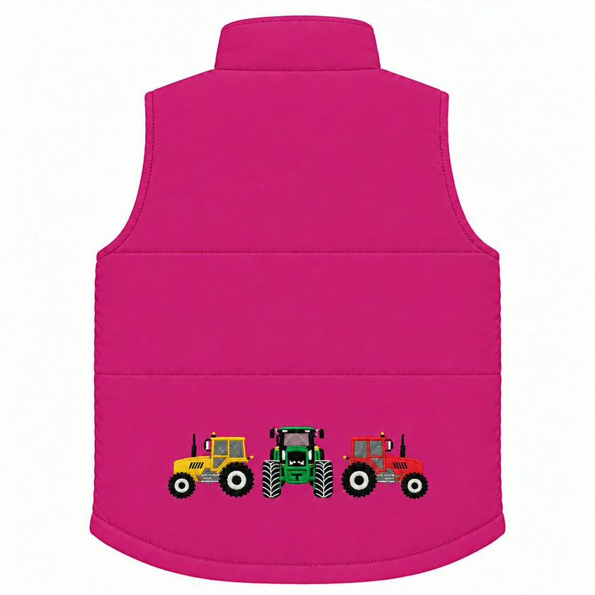 Richmond Embroidered Girl's Vest - Pink