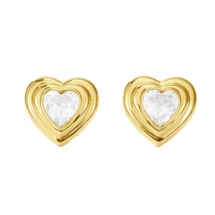 RETRO HEART EARRINGS