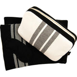Reversible Stripe Blanket Travel Set