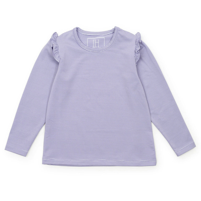 Mia Girls' Longsleeve Performance Top by LH Sport Purple Stripes