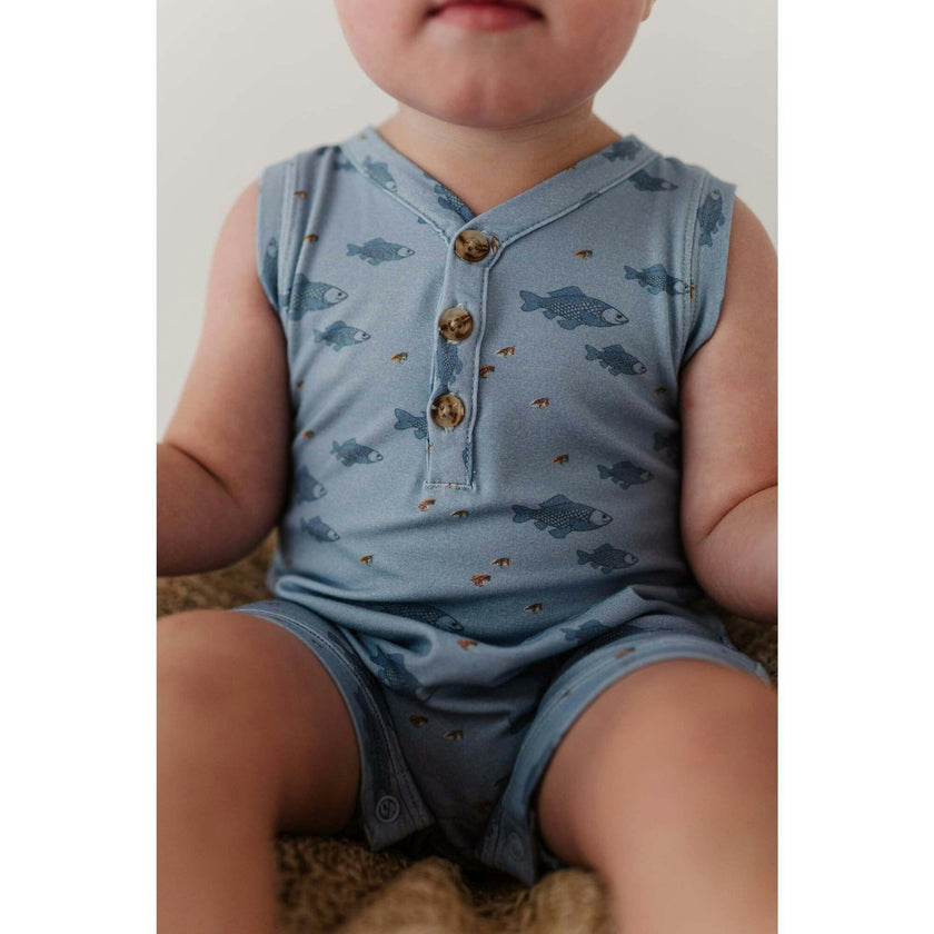 Boy's Sleeveless Romper