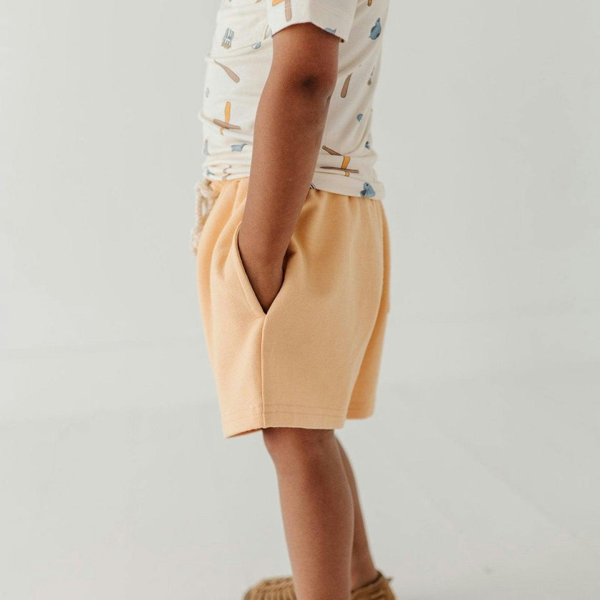 Boys Short Sleeve Henley Shirt in Baseball