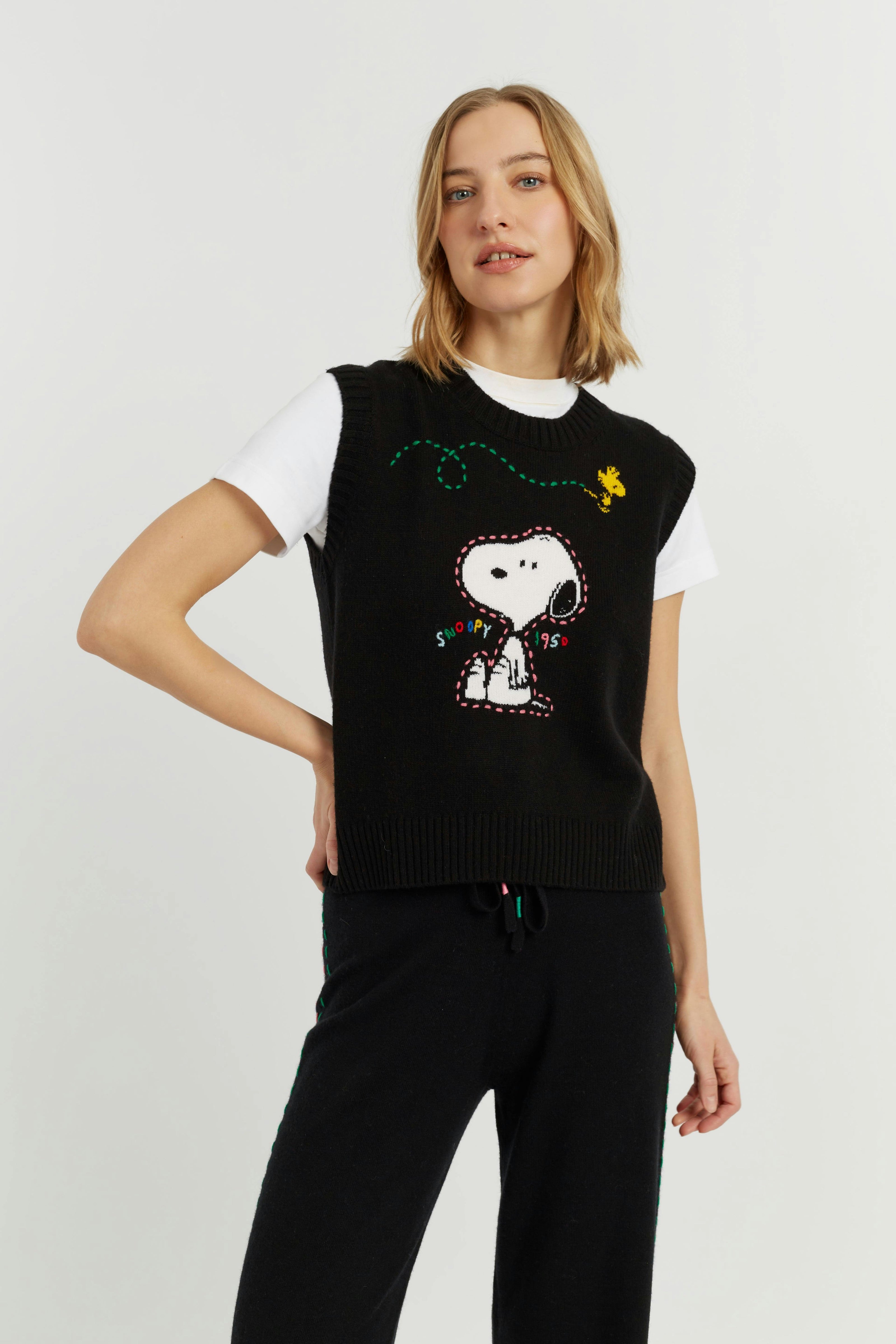 Wool-Cashmere Snoopy Tank