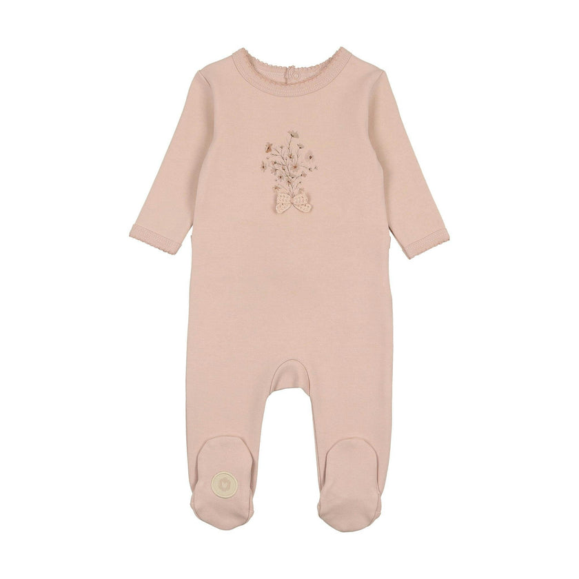 Nature's Florals Footie Ivory & Rose