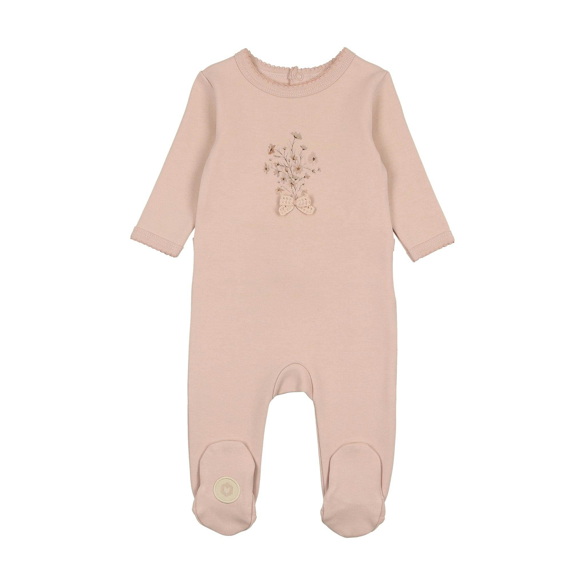 Nature's Florals Footie Ivory & Rose