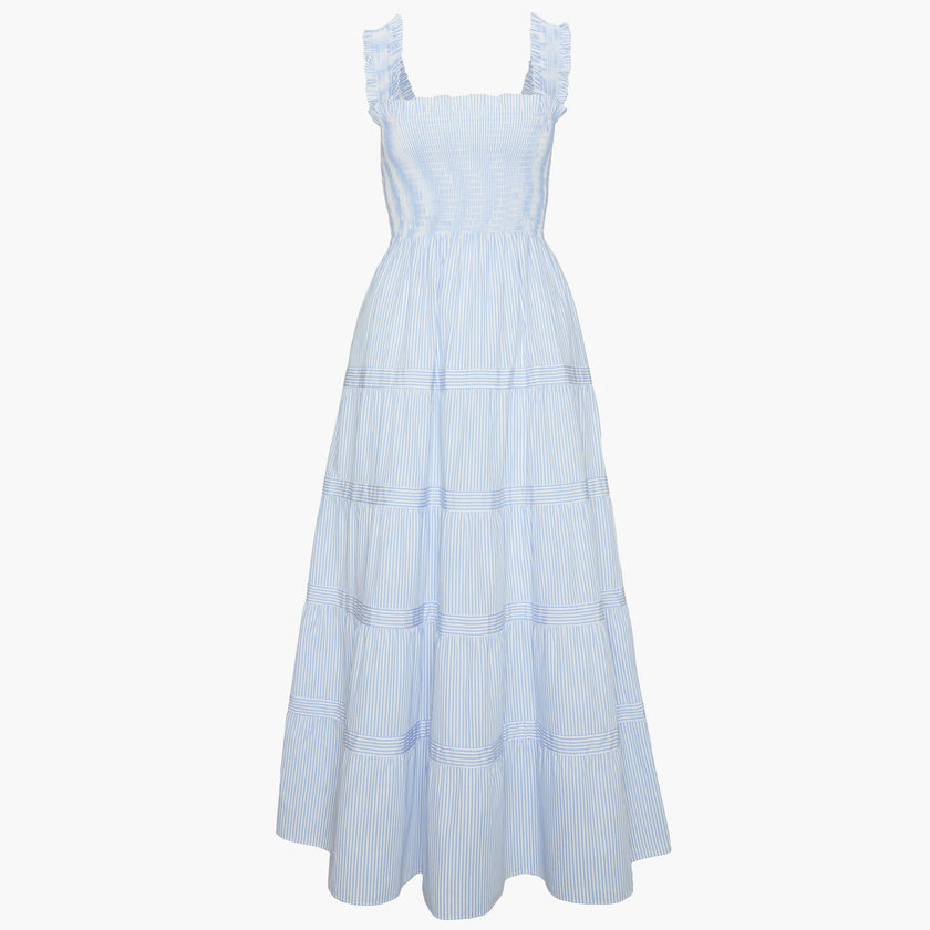 The Goldie Nap Dress - Blue/White Stripe