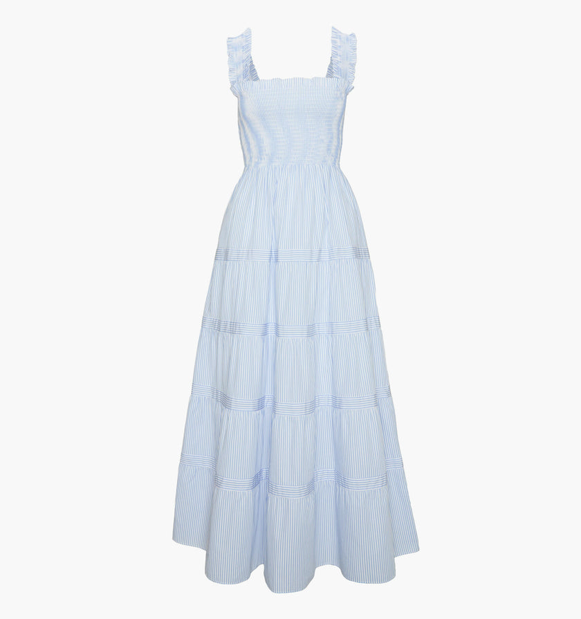 The Goldie Nap Dress - Blue/White Stripe