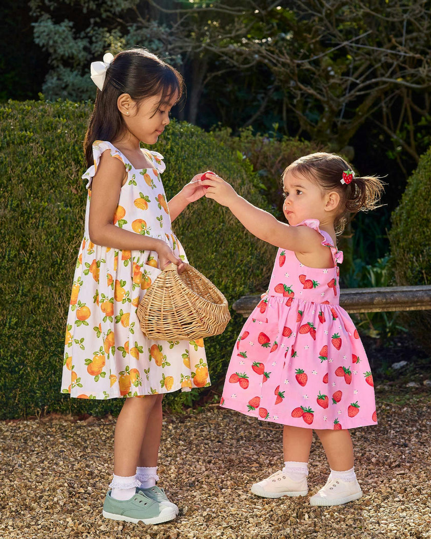 Adelina Summer Dress in Oranges