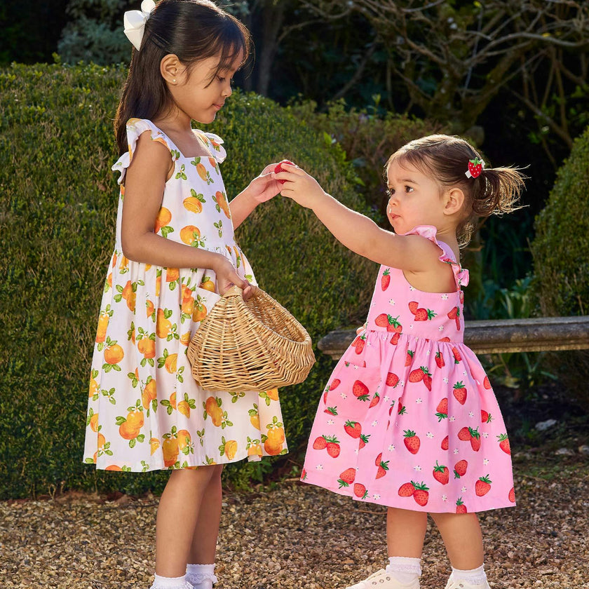 Adelina Summer Dress in Oranges