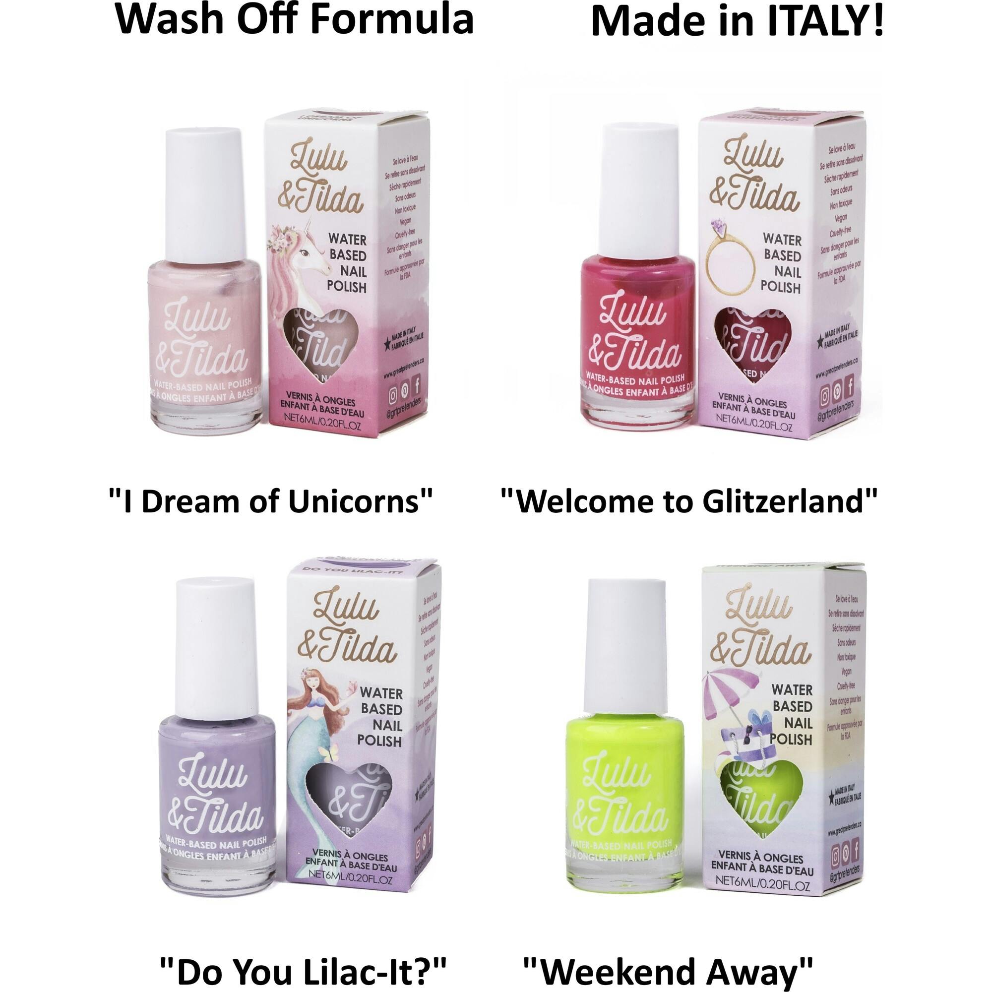 Unicorn Dreams Washable Nail Polish Bundle