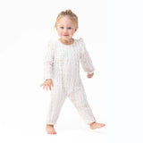 Marnie Rosebud Stripe - Long Sleeve Petal Ruffle Romper