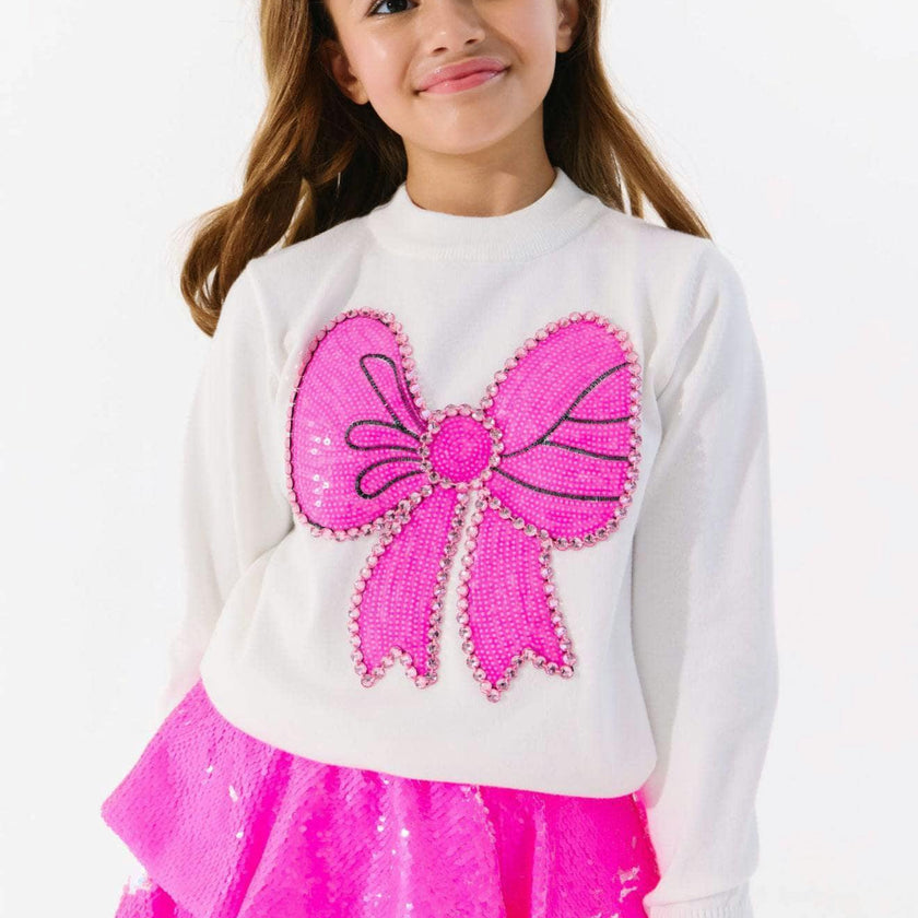 Pinky Big Bow Sweater