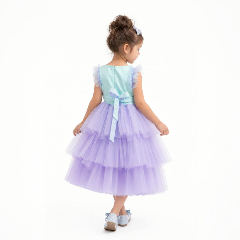 Lilac Dream Tiered Tulle Birthday Dress for Girls