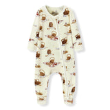 Picnic Organic Cotton Zipper Footed Romper