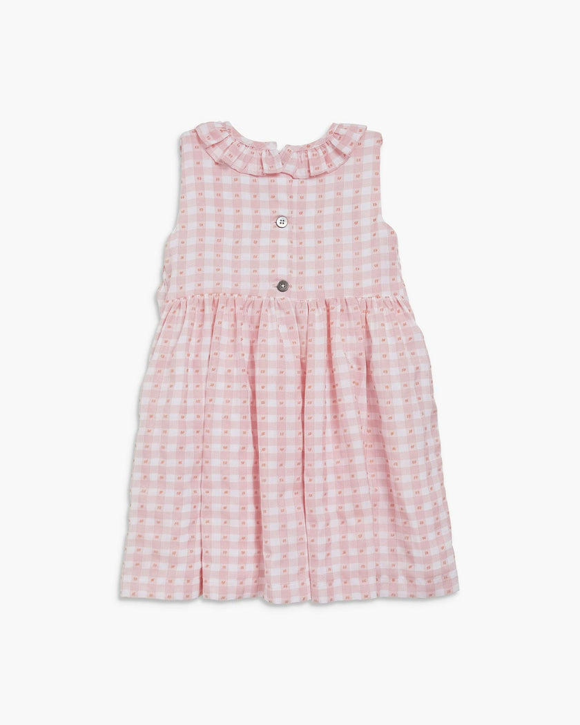 Brittany Dress Pink Vichy Plumetis