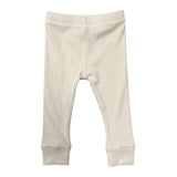 Girls Ribbed Leggings in Cream
