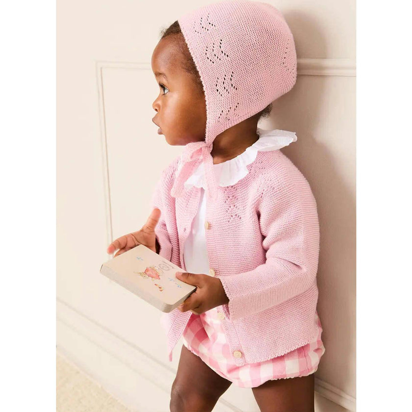 Catherine Gingham Button Detail Bloomers in Pink (3mths-2yrs)