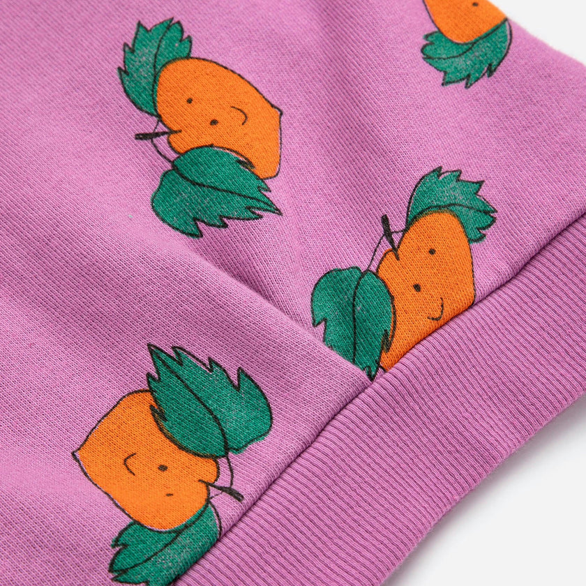 Tangerine all over cropped sweatshirt