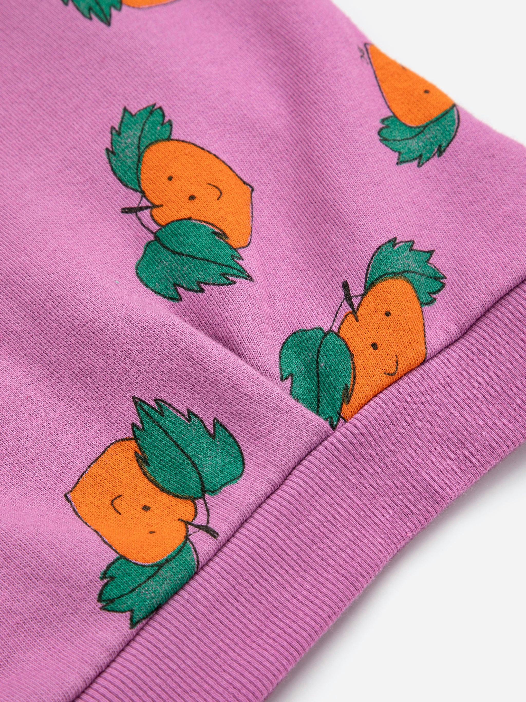 Tangerine all over cropped sweatshirt