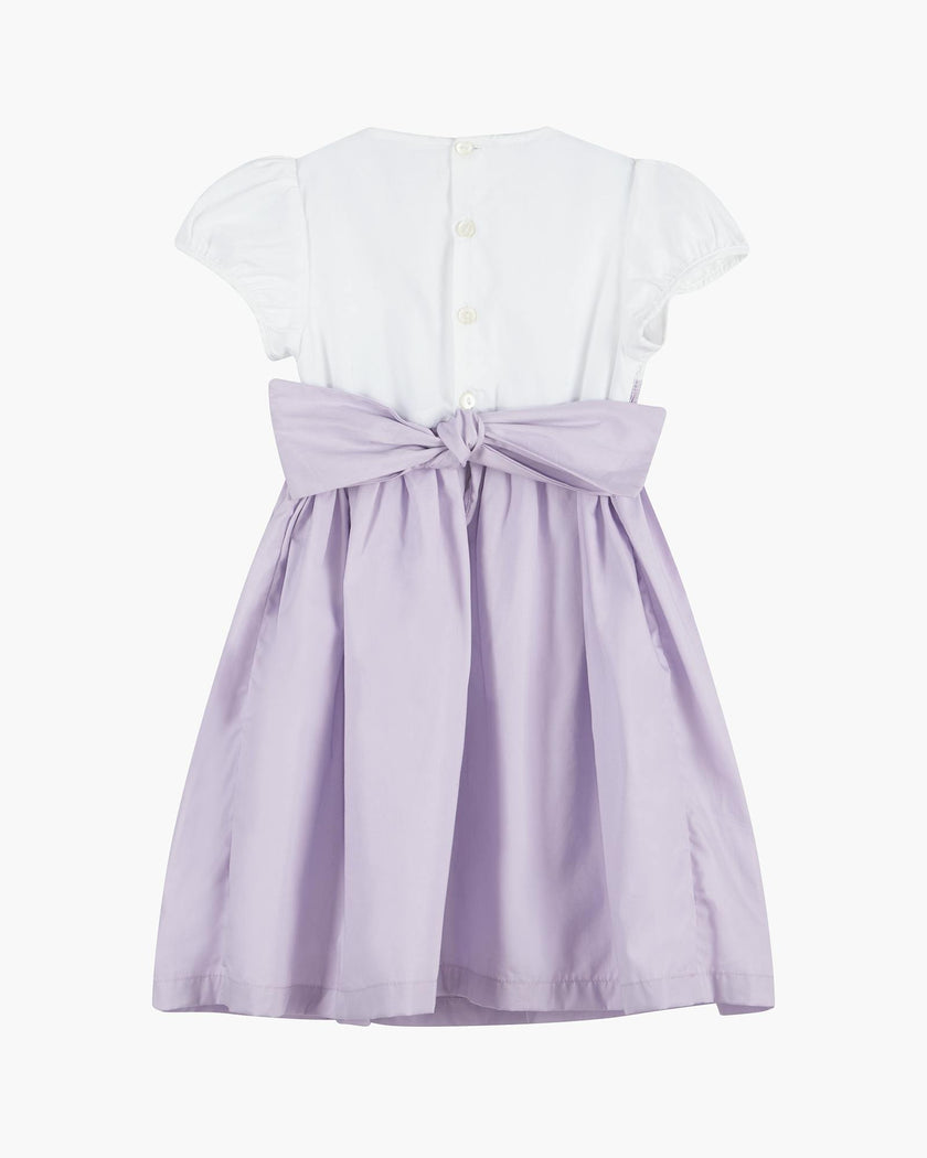 Rose Hand Smocked Dress in Lilac