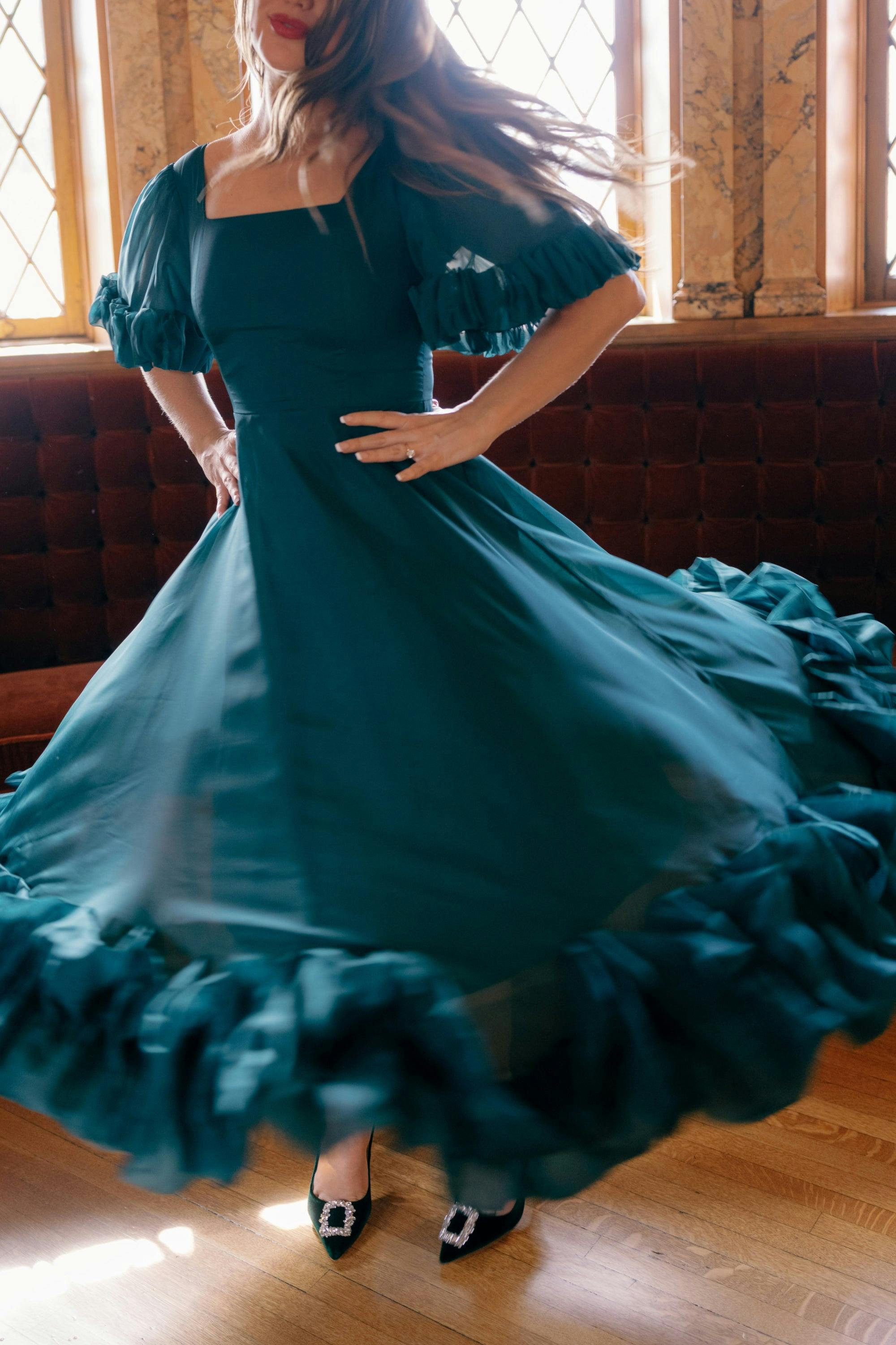 Kendy Dress in Emerald