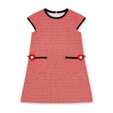 Houndstooth Dress With Flowers