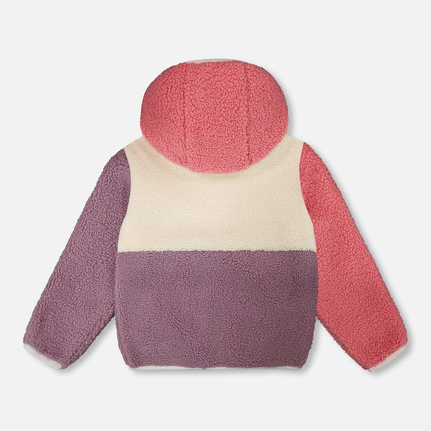 Sherpa Jacket Pink Colorblock