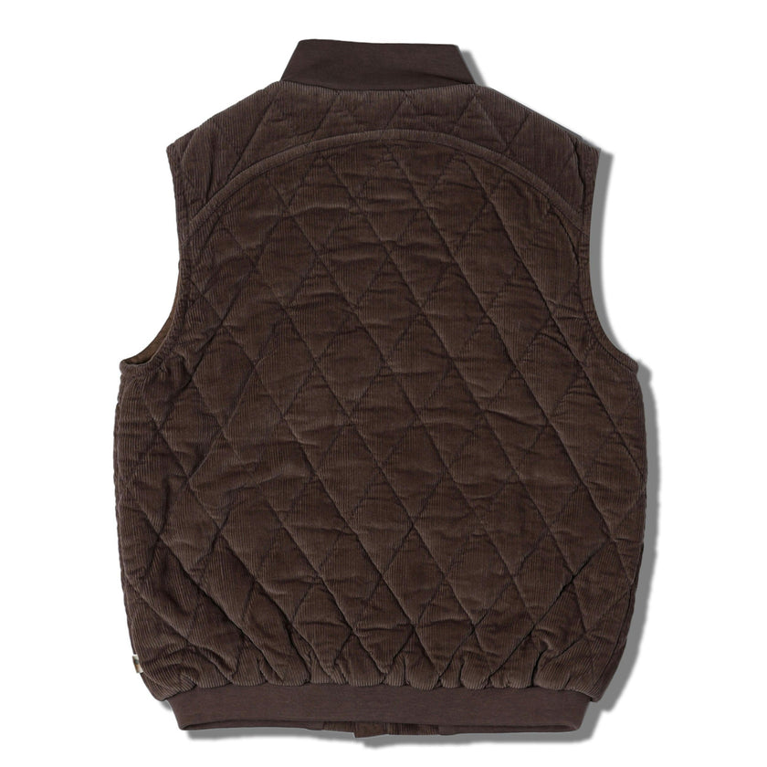 Organic Sleeveless Quilted Corduroy Jacket