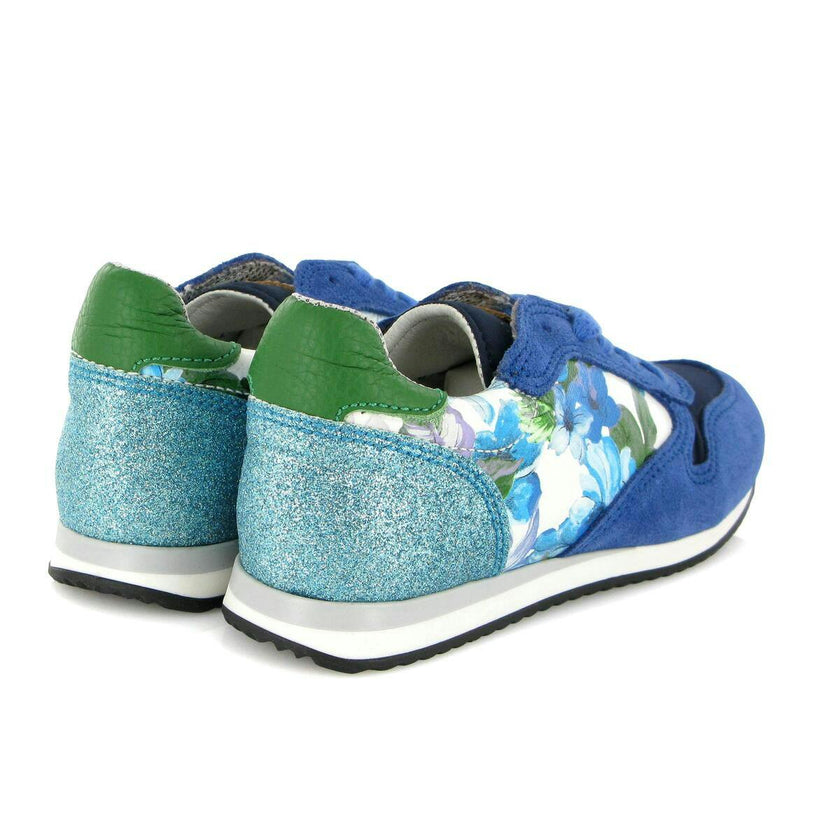 Leather & Textile Runner, Blue Multi