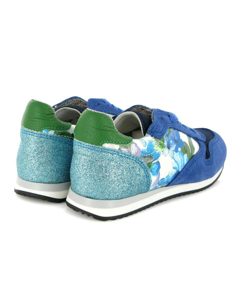 Leather & Textile Runner, Blue Multi