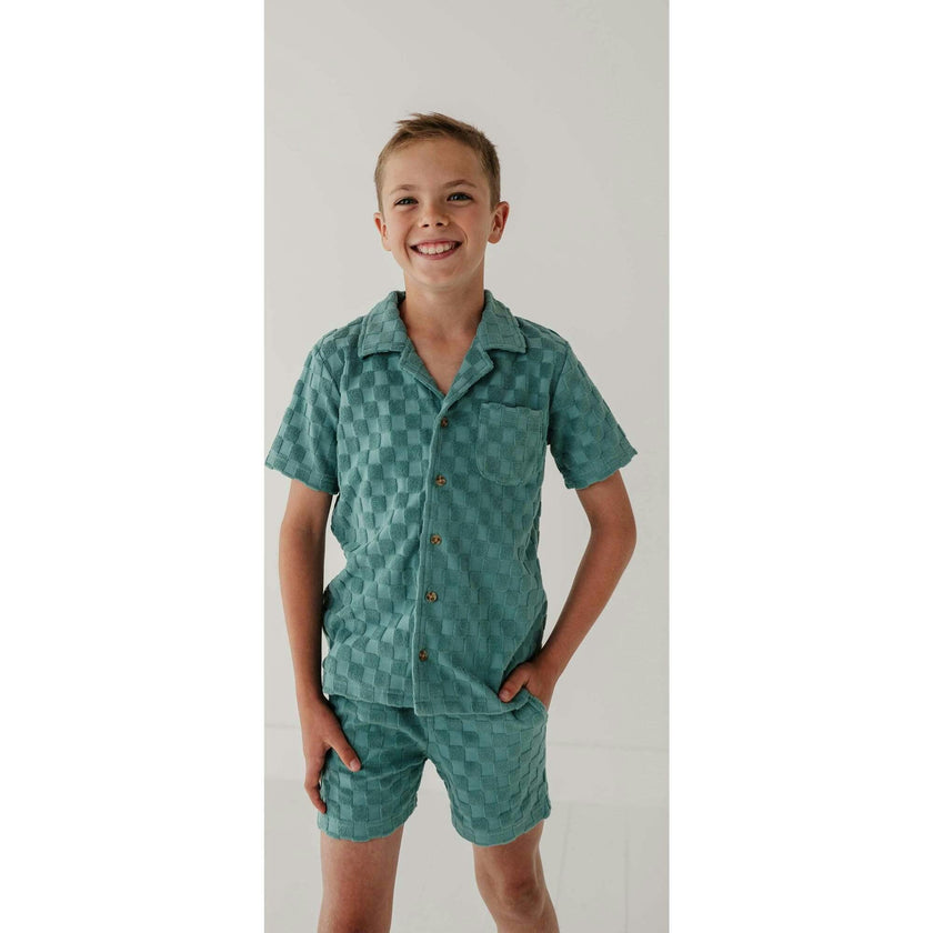 Boy's Terry Button Top