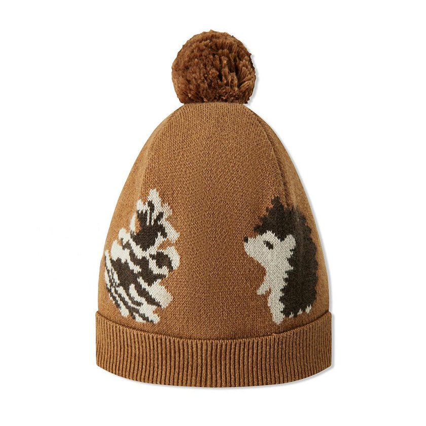 Pinecone & Knitted Pom Beanie