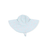 Tiny Cherry Stripe - Wide Brim Sun Hat