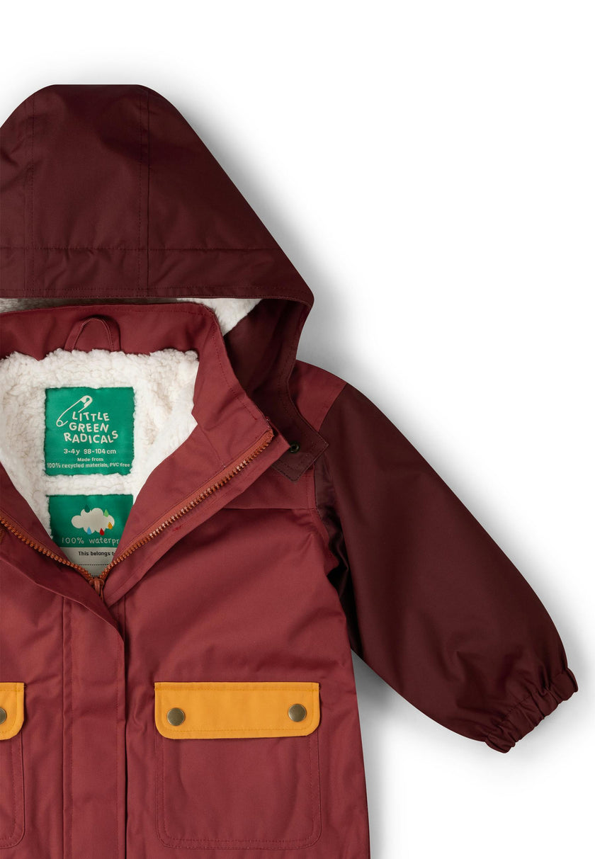 Berry Recycled Waterproof Winter Coat, Purple